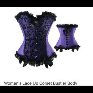 Purple lace up Corset